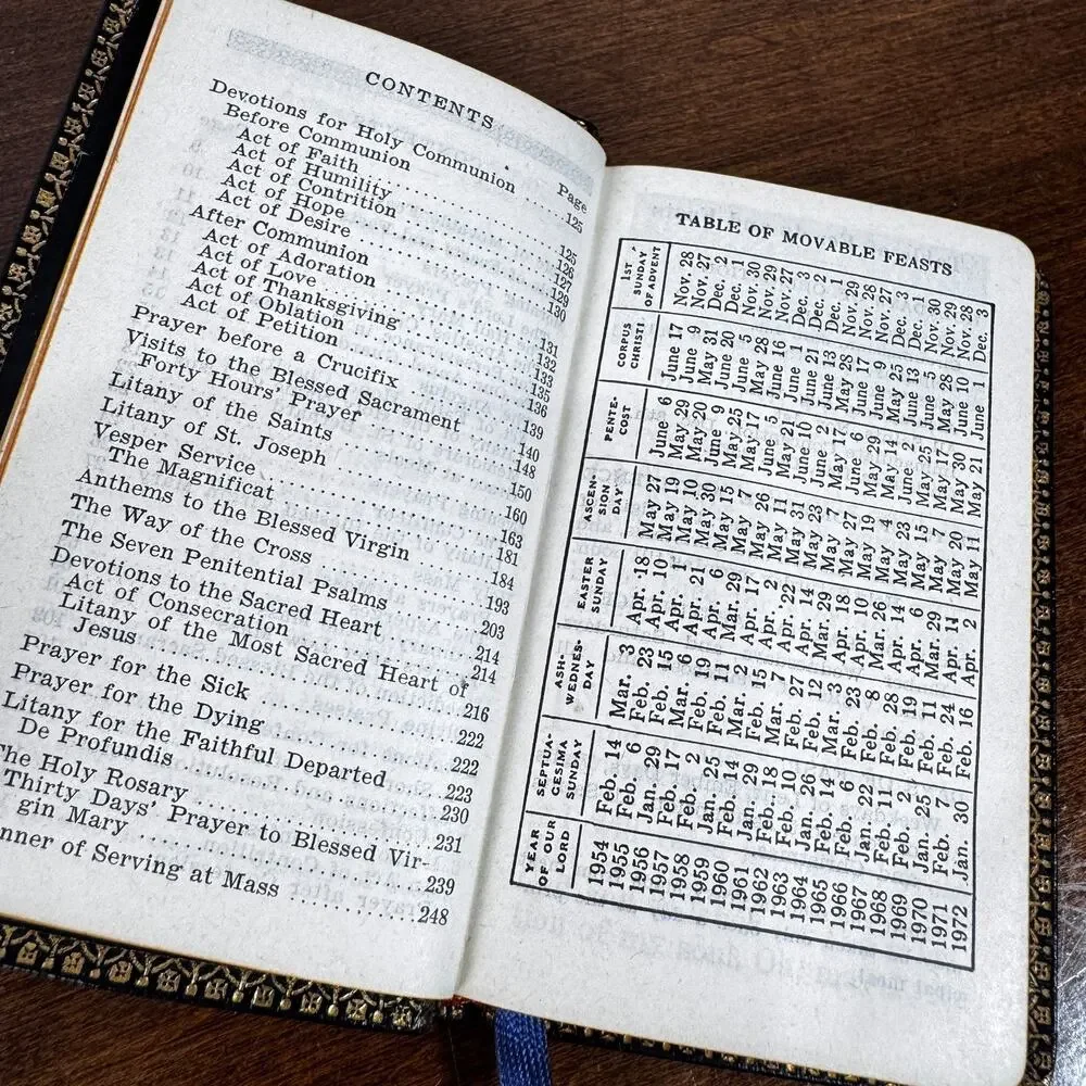 Manual of Catholic Devotions 1952 Pocket Size Rev JM Lelen, PhD
